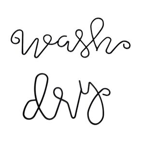 Wash /  Dry Metal Laundry Signs